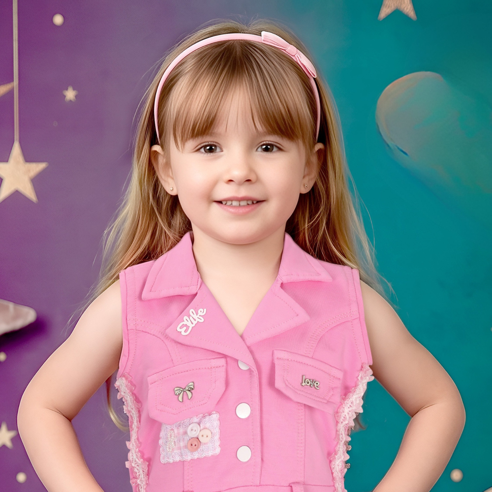 Stylish Pink Sleeveless Frock For Girls
