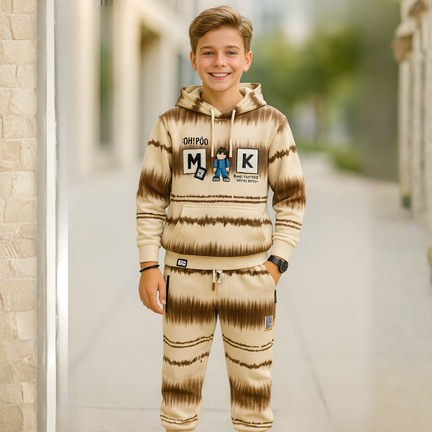 Boys Stylish Printed Cord Set