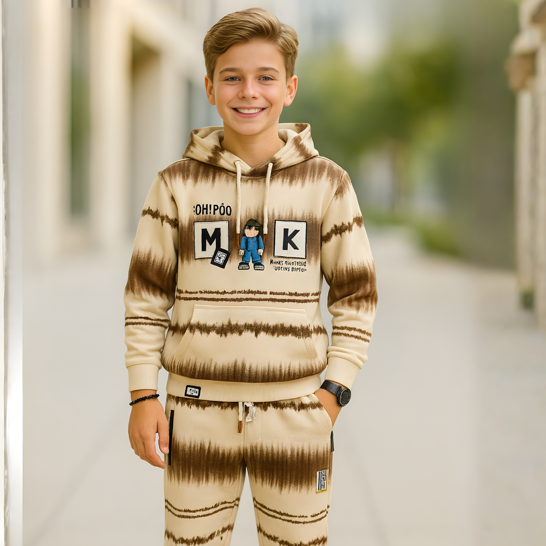 Boys Stylish Printed Cord Set