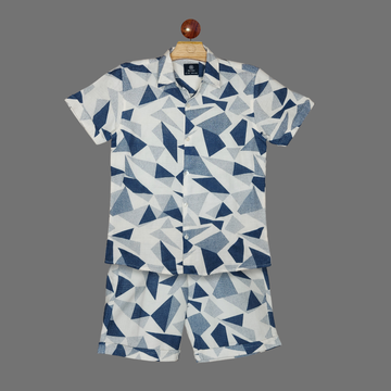 Digital Printed Stitched Half Sleeve Solid Co-Ord Set