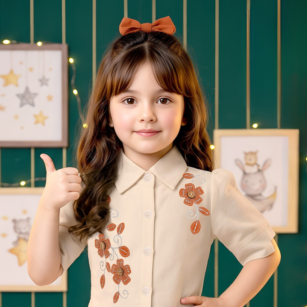 Baby Girls Western Stylish Top & Skirt Set