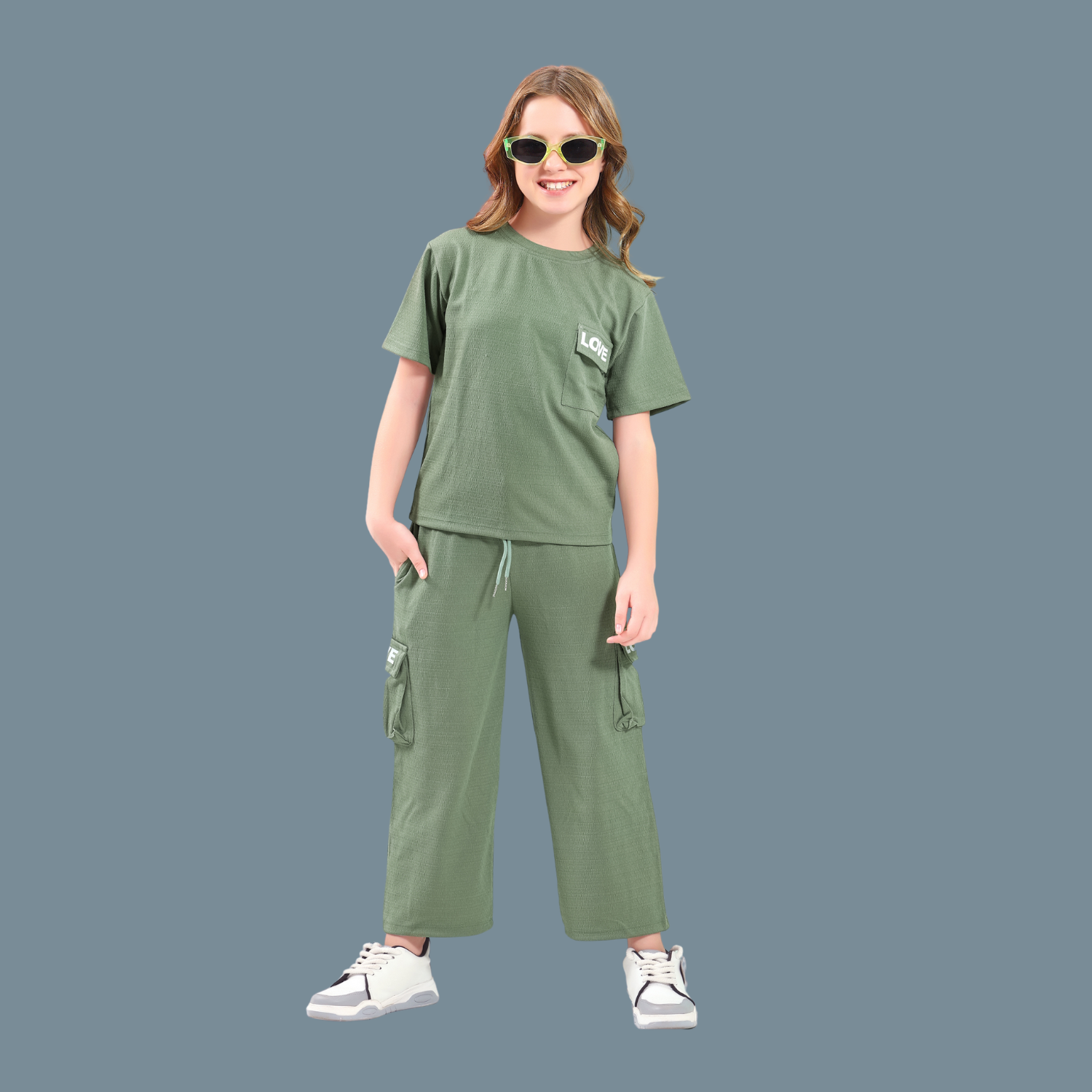 Green Girls Night Suit