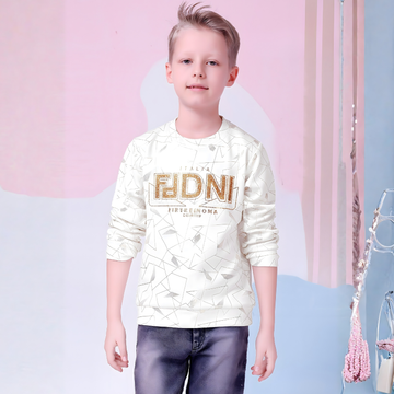 Stylish Full-Sleeves Round Neck T-shirt For boys