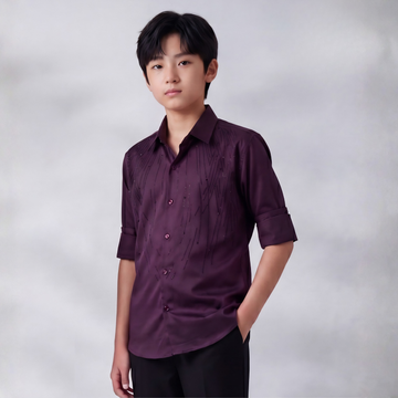 Trendy Boys Satin Party Wear Shirt