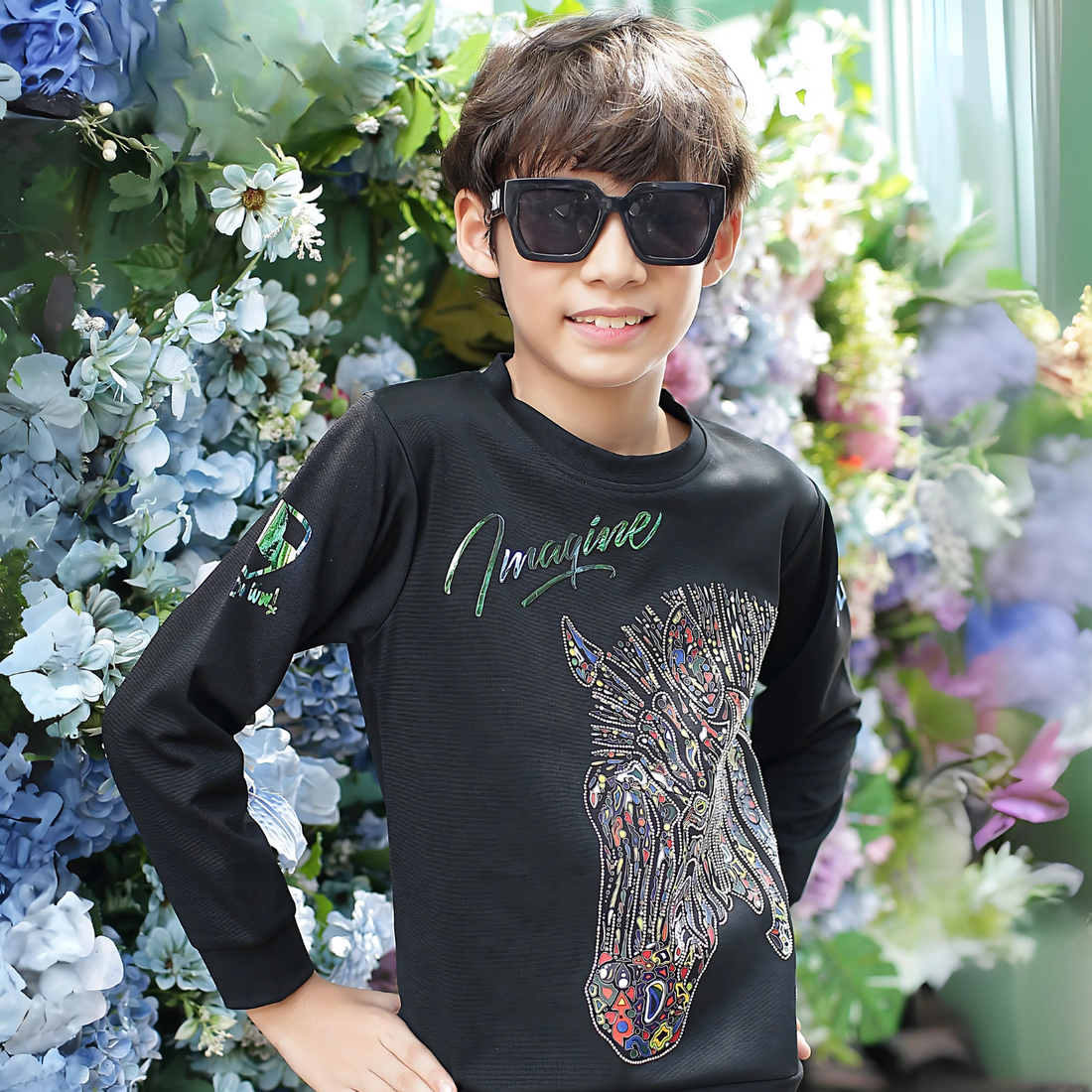 Boys Regular Fit Full Sleeves T-shirt