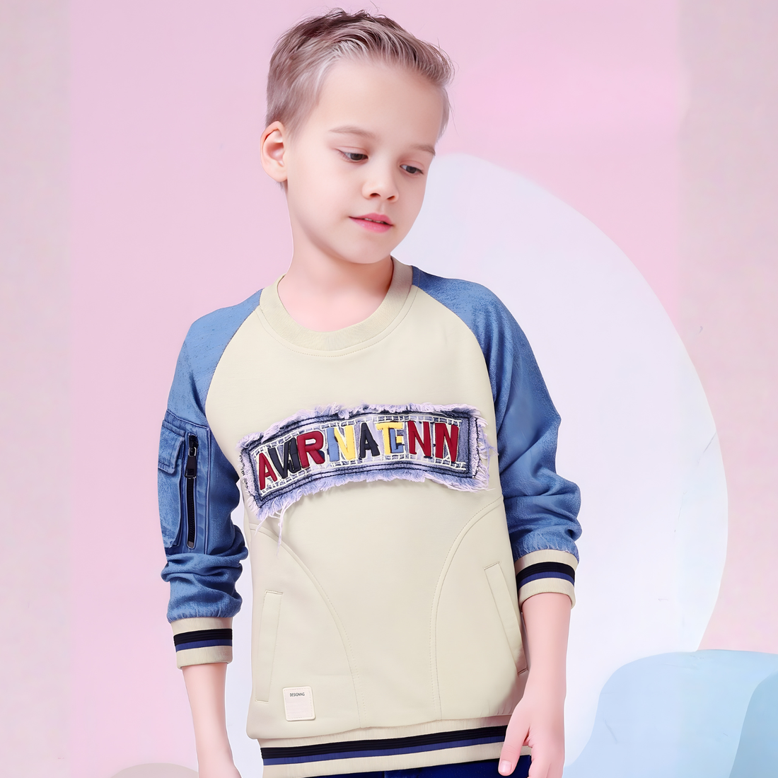 Stylish Full-Sleeves Round Neck T-shirt For boys