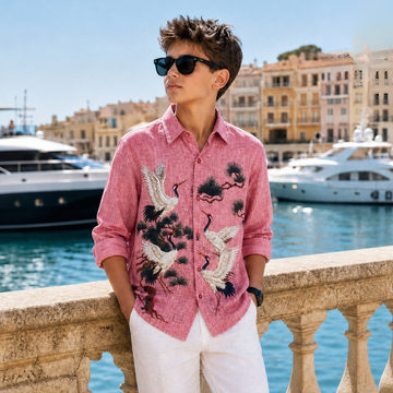 Stylish Tomato Printed Casual Shirt | Slim Fit Shirt