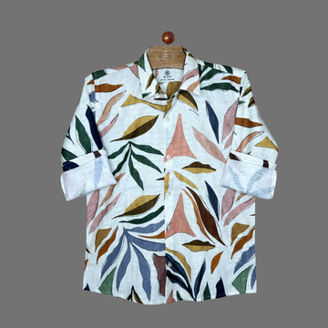 Trendy Boys Multi Color Floral Printed Shirt