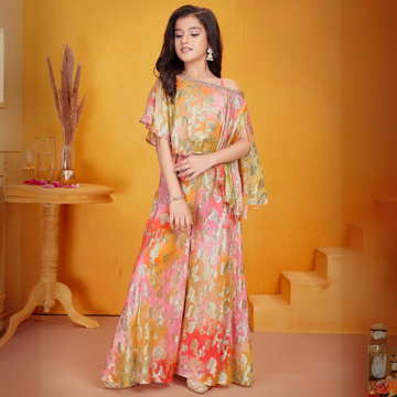 Stylish printed Green palazzo set