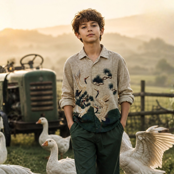 Kids Boys Stylish Printed Shirt