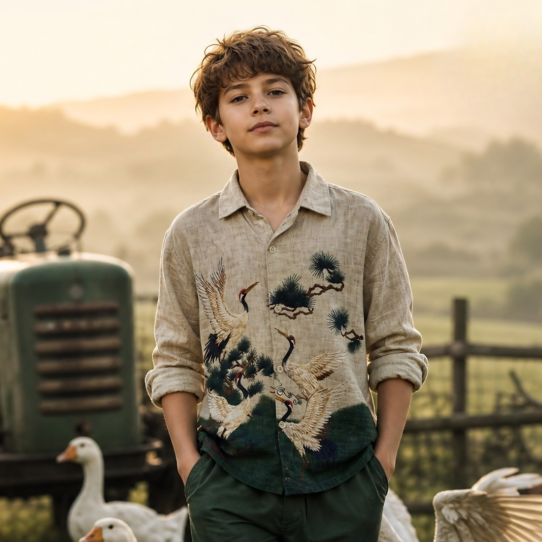 Kids Boys Stylish Printed Shirt