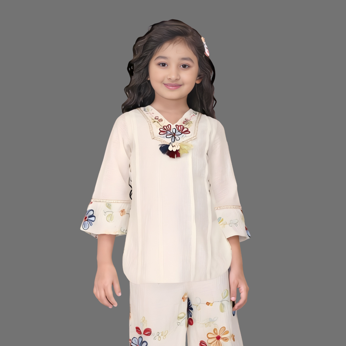 Stylish Girls Western Palazzo Set