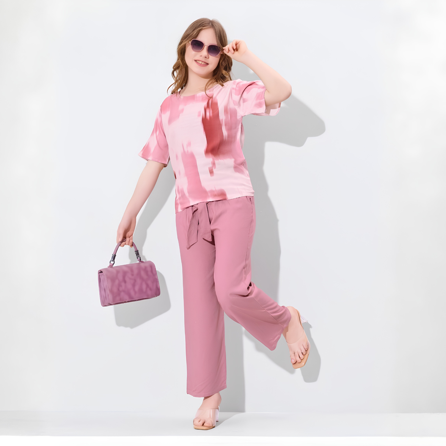 Girls pink co-ord set