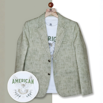 Boys Olive Green Colour Party Blazer