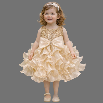 "Trendy Black Party Wear Baby Girl Frock