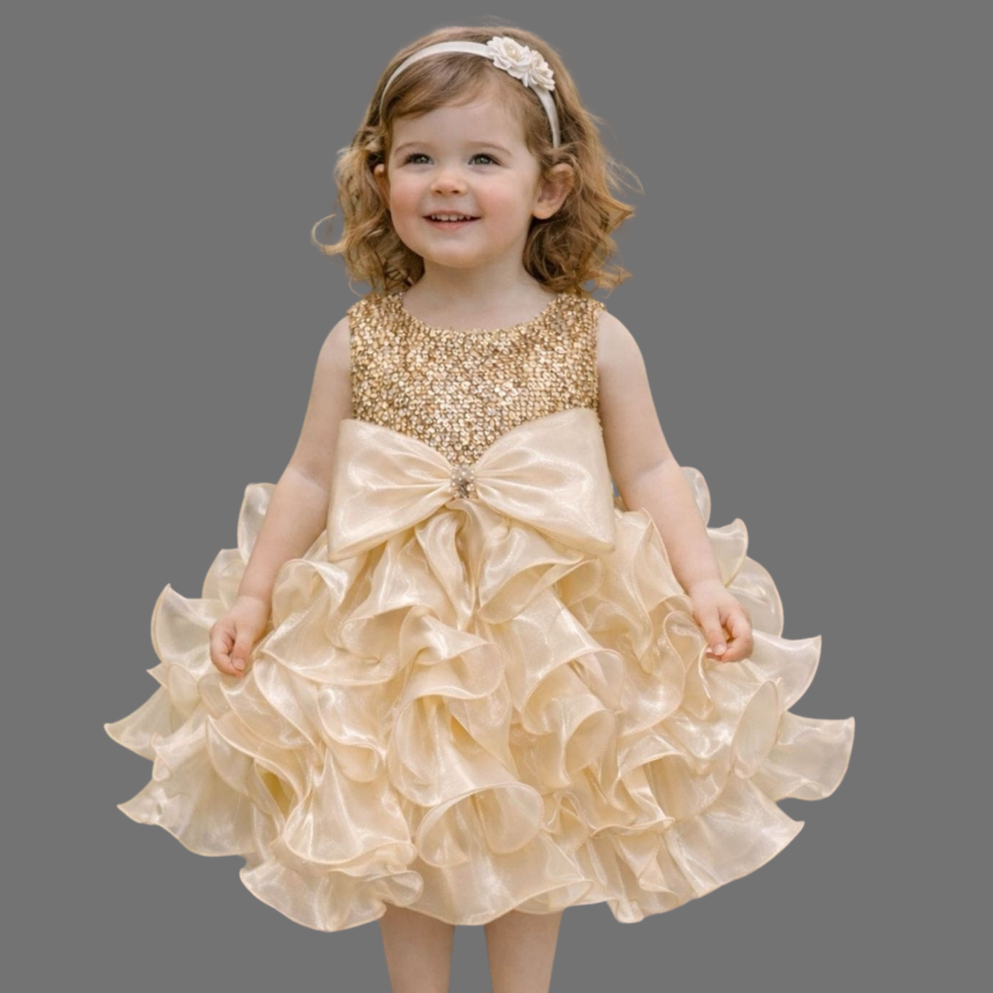 "Trendy Black Party Wear Baby Girl Frock