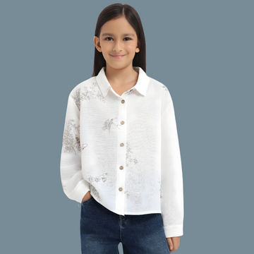 Girls Cotton embroidery Stylish Shirt