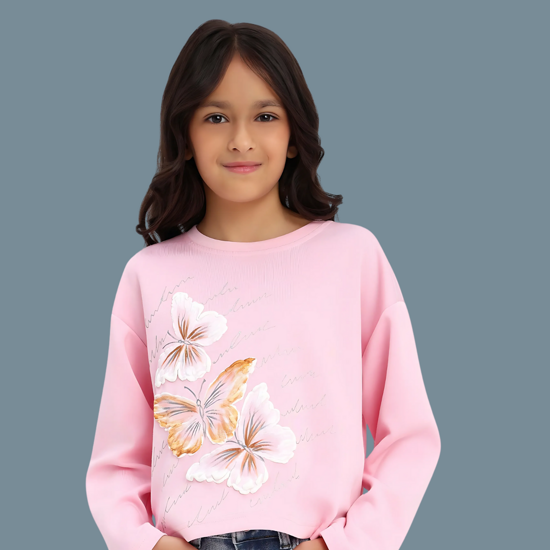Girls Stylish Fashionable Full Sleeve Round Neck Top