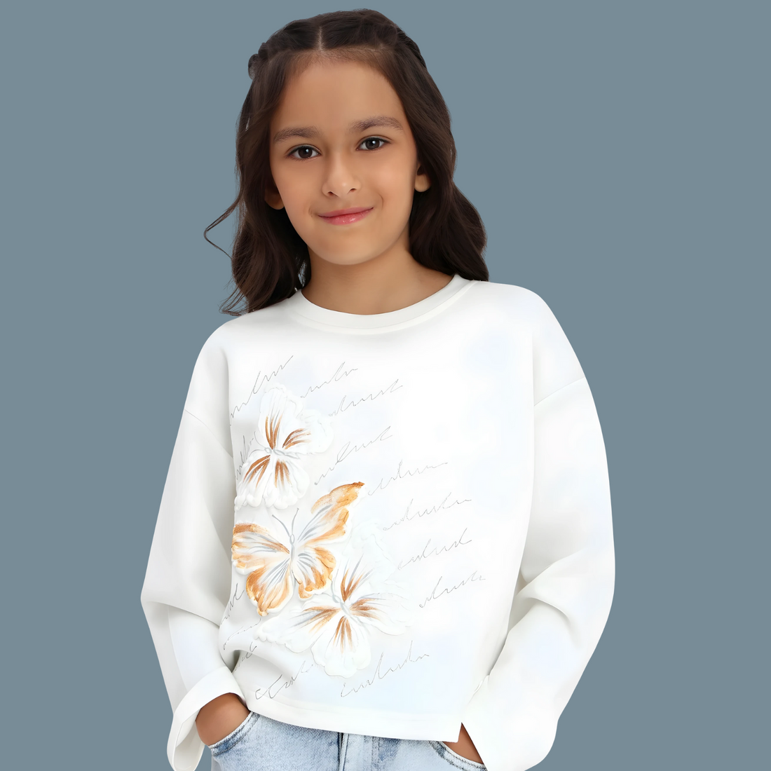 Girls Stylish Fashionable Full Sleeve Round Neck Top