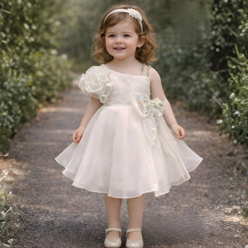 Beautiful Pink Organza Frock