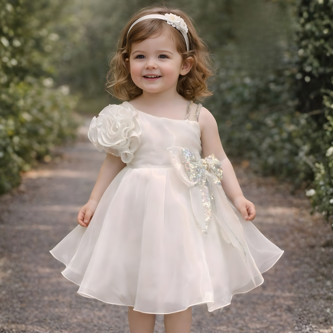 Beautiful Pink Organza Frock