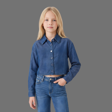 Girls Stylish Fashionable Blue Shirt