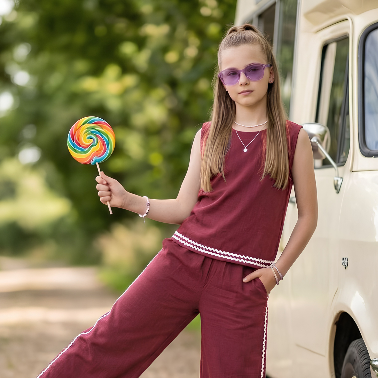 Girls Maaron co-ord set