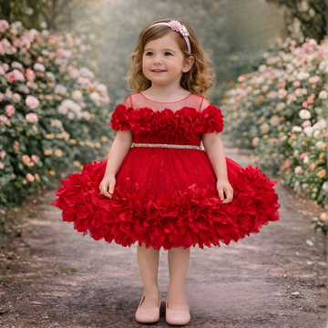 Girls Trendy Fashionable Party Frock