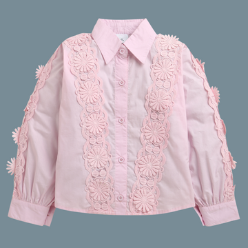 Girls Flower Lace Elegance Shirt