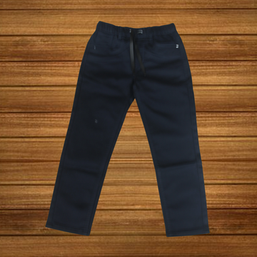 Solid Blue Cotton Denim Jeans For Boys