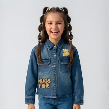 Girls Cute Baby Denim Blue Shirt