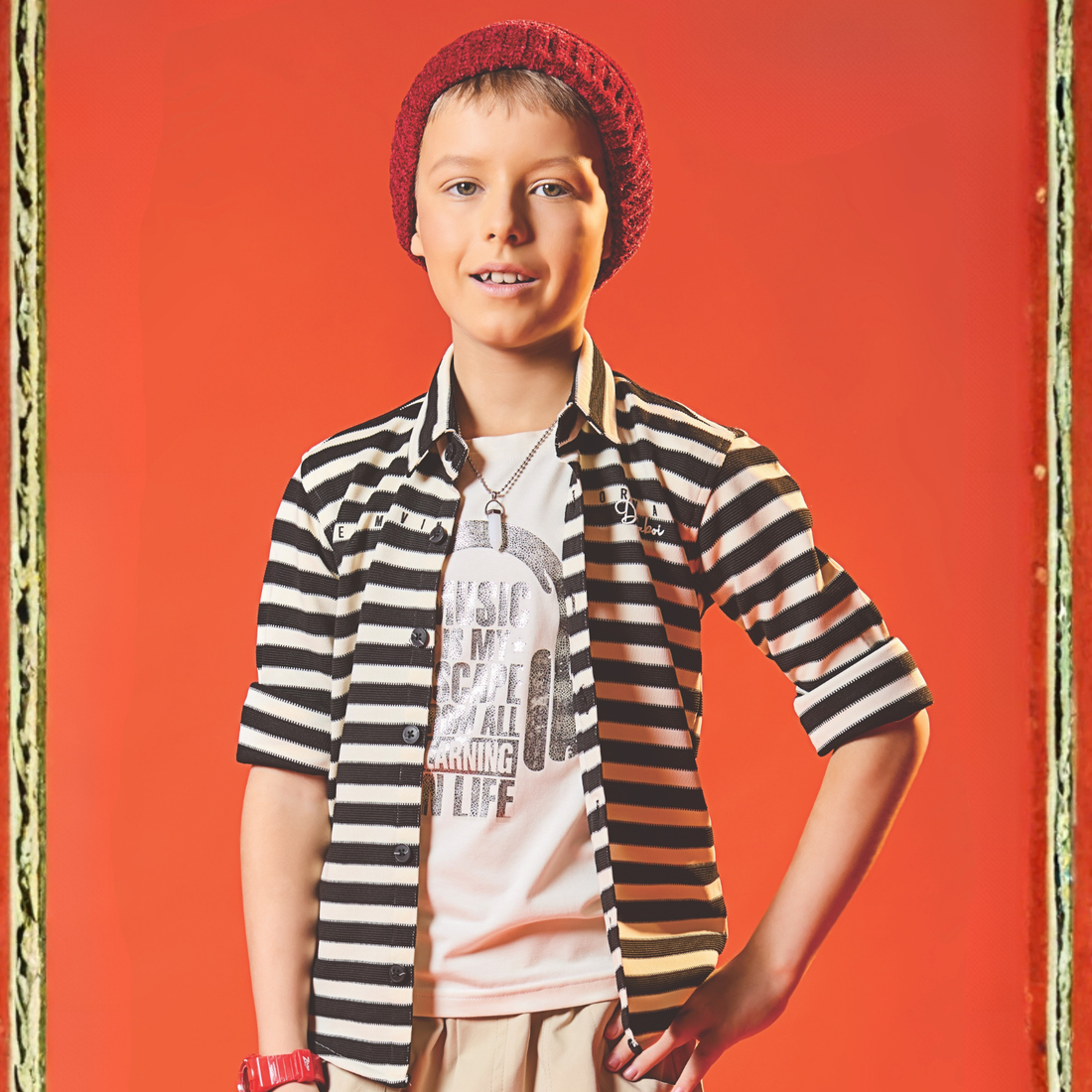 Boys Stylish Regular Fit Collar Shirt