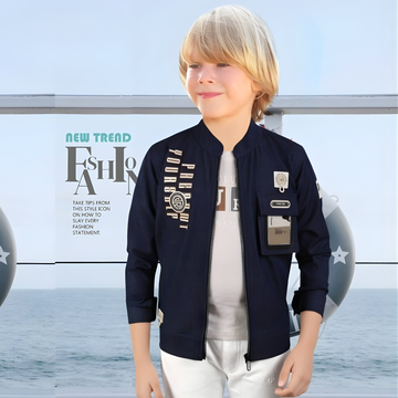 Boys Stylish Blue T-shirt With Jacket
