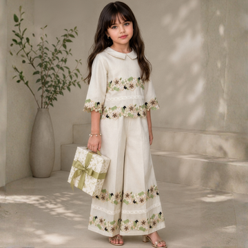 Stylish Girls Floral Printed Co-ord Set
