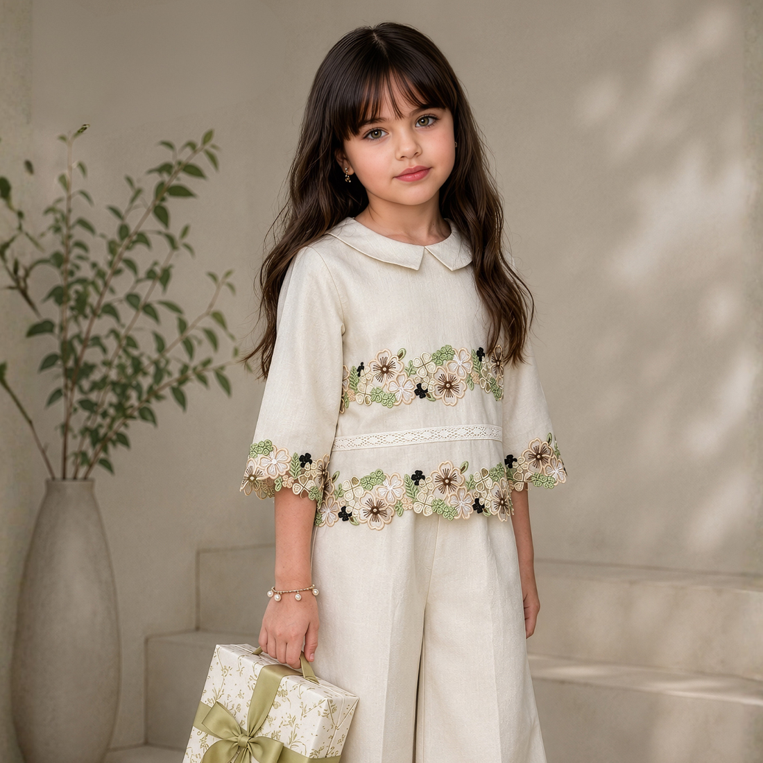Stylish Girls Floral Printed Co-ord Set