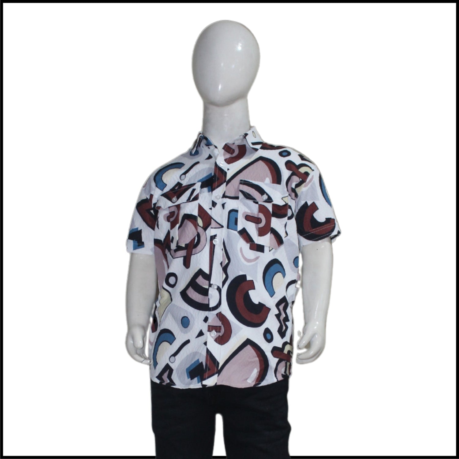 Carven peach printed half sleeves shirt