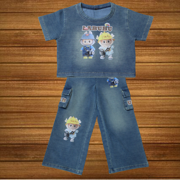 Blue Color Cotton Casual Co-ord Set