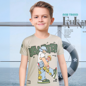 Silver Kraft Boys Cotton T-shirt