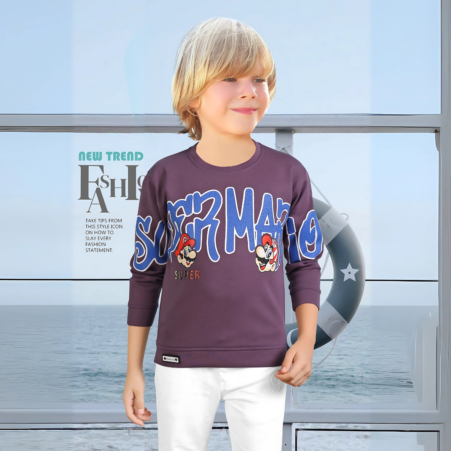 Full Sleeve Round Neck T-Shirt for Boys