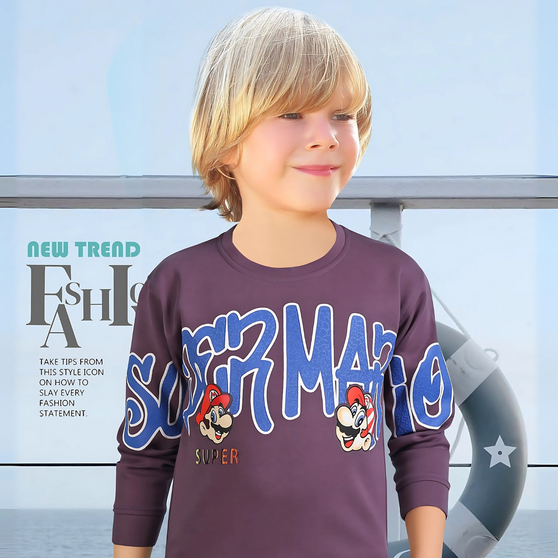 Full Sleeve Round Neck T-Shirt for Boys