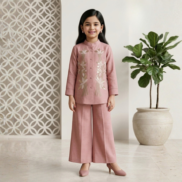 Baby Pink Colour Party Co-Ord Set