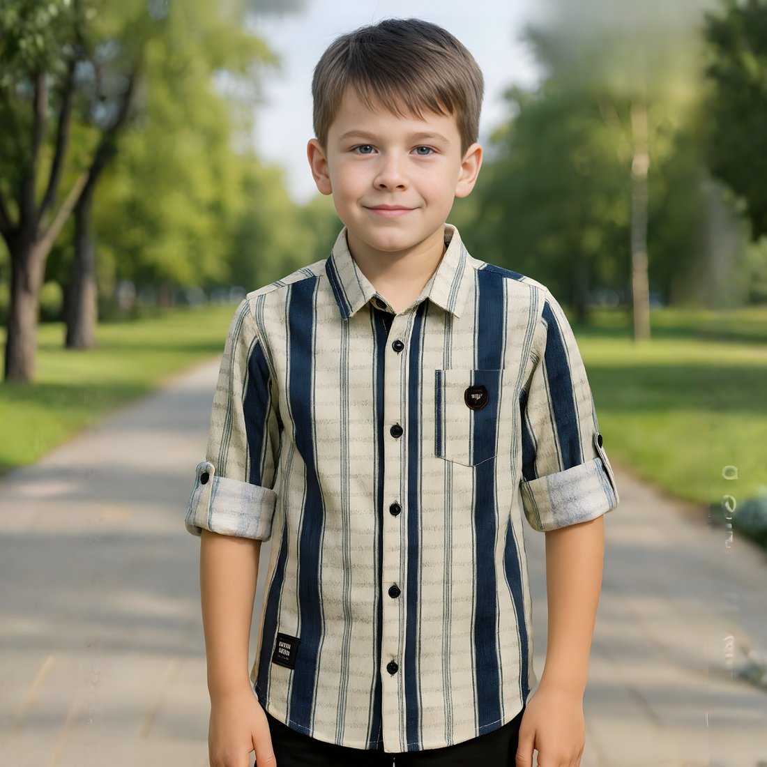 Boys Full Sleeve Striped Shirt (Extra 10% OFF @ Checkout)