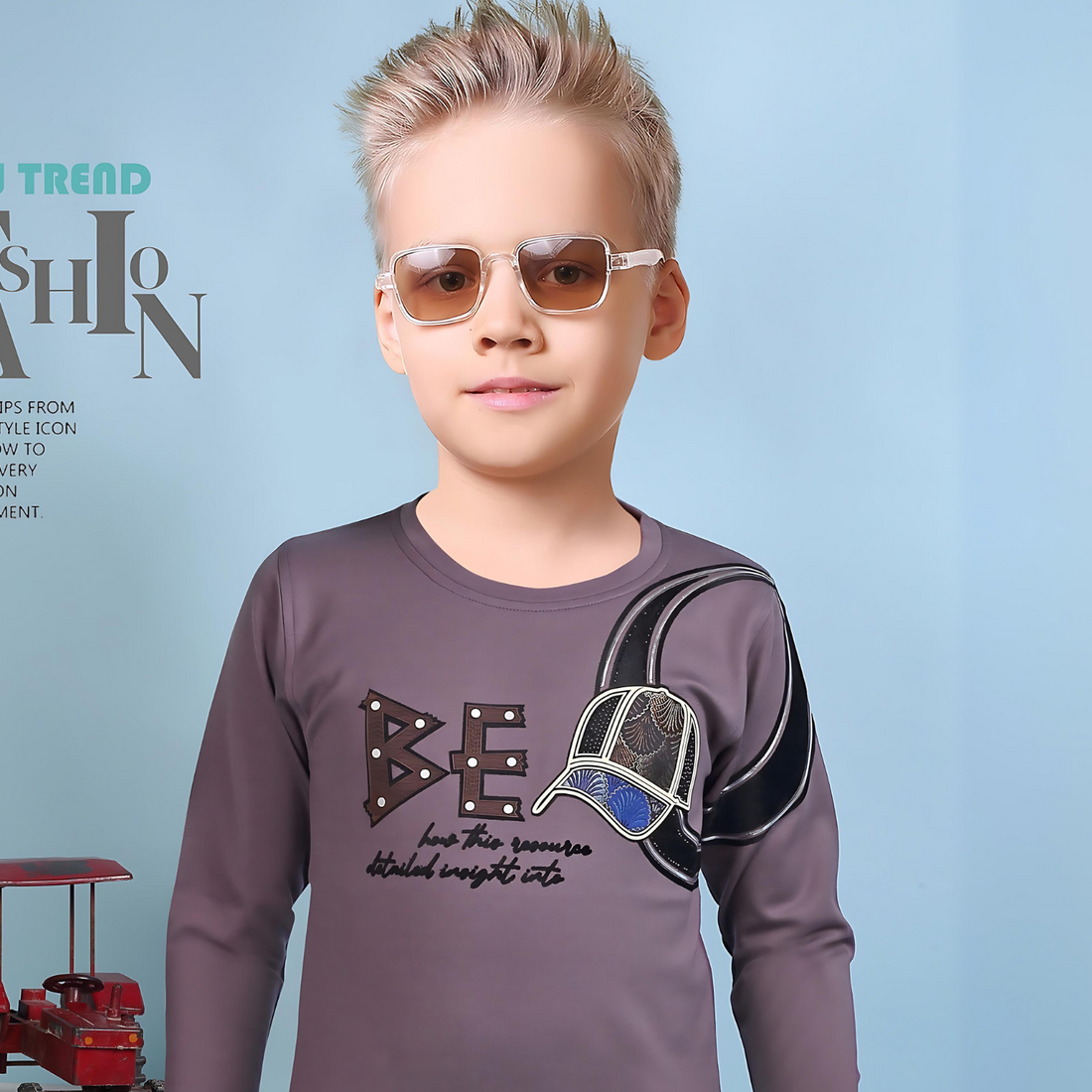 Boys Round Neck Full Sleeve T-Shirt