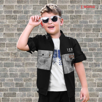 Black Jacket With T-shirt