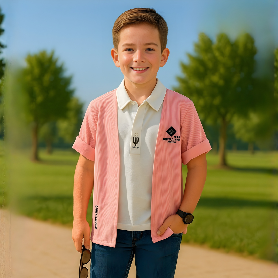 Boys Peach Regular Fit T-Shirt (Extra 10% OFF @ Checkout)