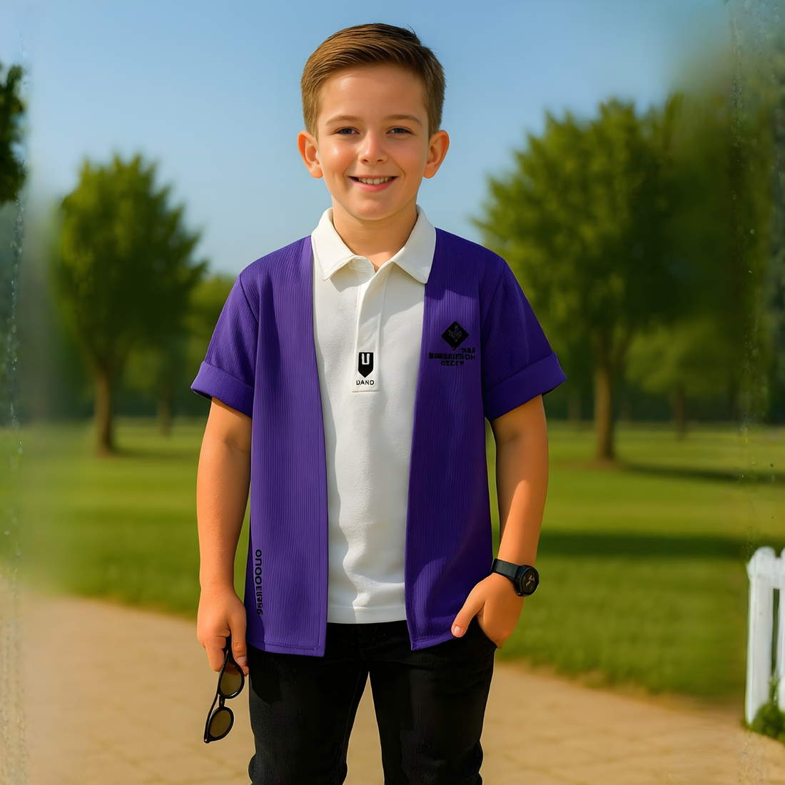 Boys Purple Regular Fit T-Shirt (Extra 10% OFF @ Checkout)