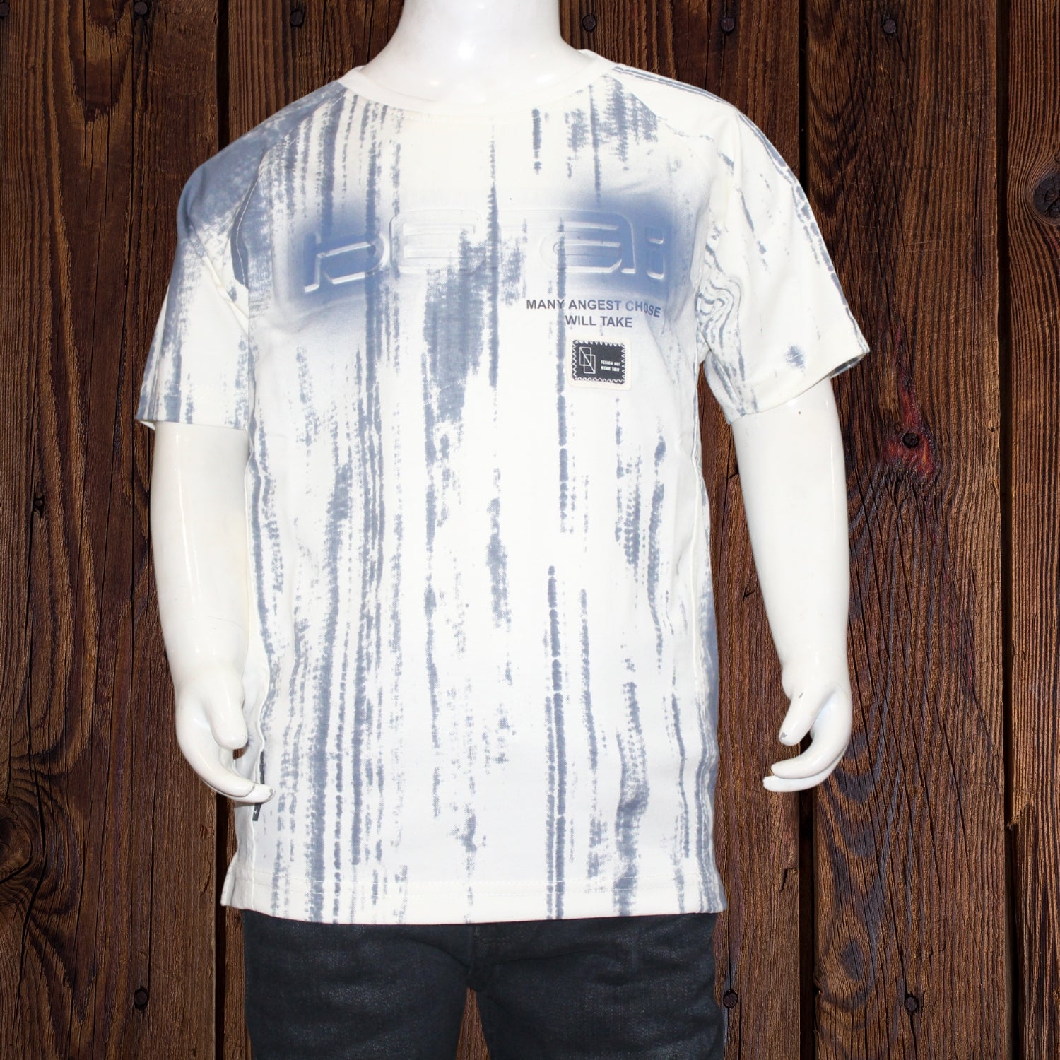 Sky Blue Texture Cotton T-Shirt