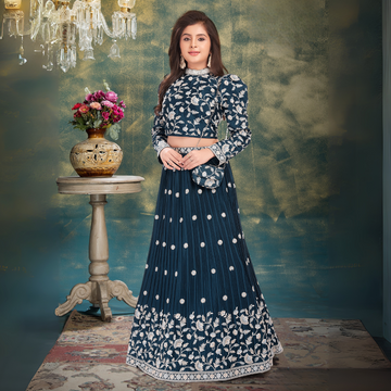 Embroidered Lehenga Choli Set with Dupatta