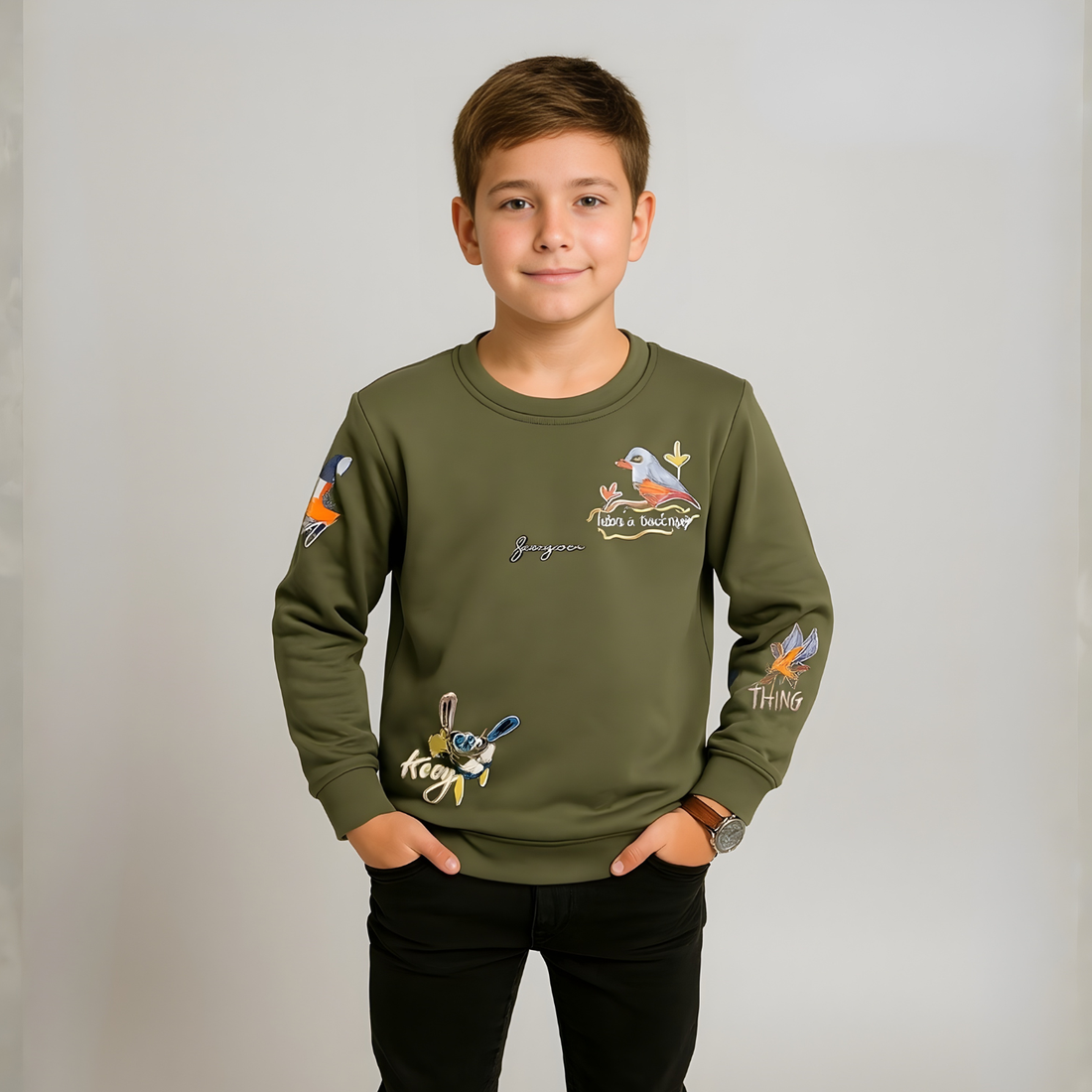 Olive Slim Fit Round Neck T-Shirt  (Extra 10% OFF @ Checkout)