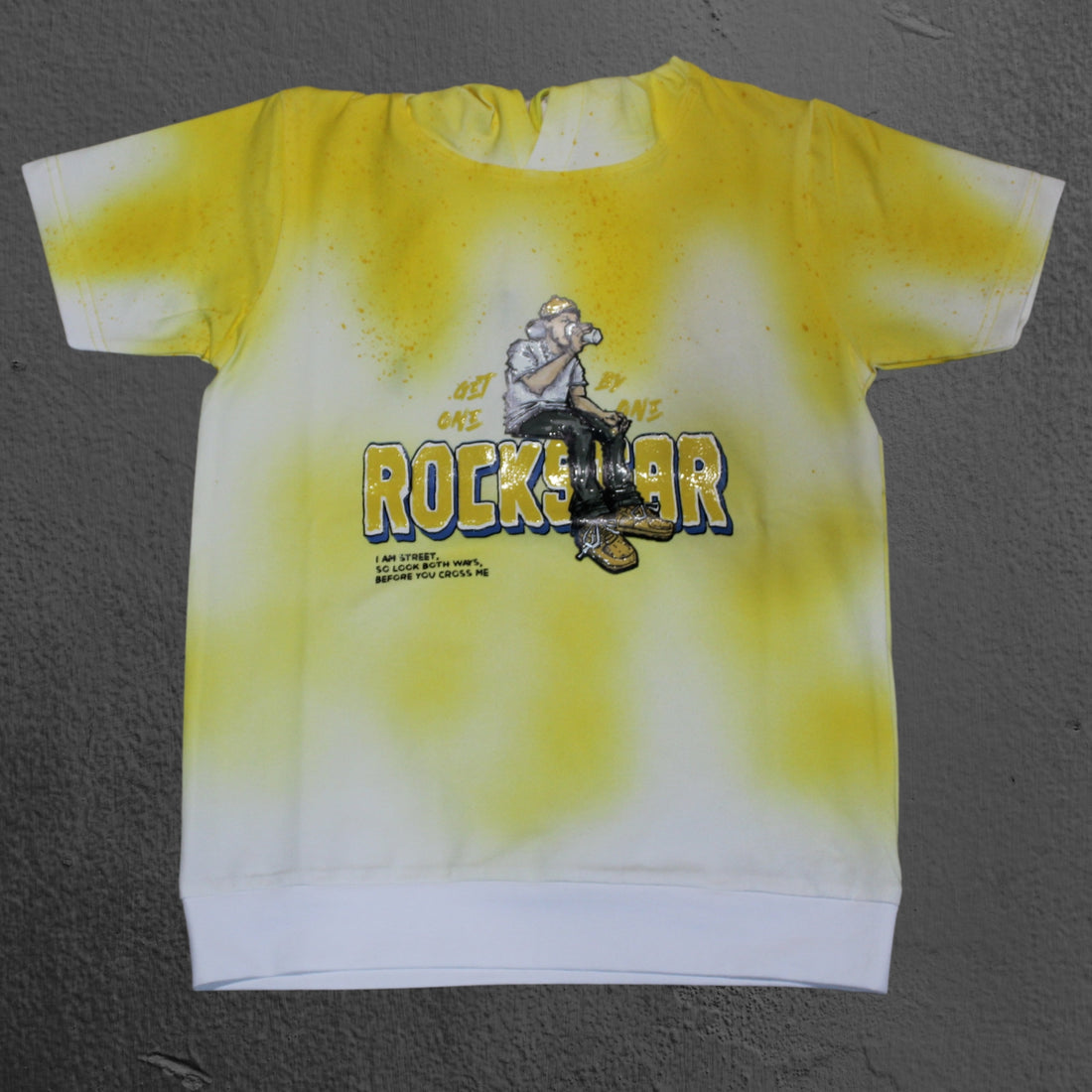 printed yellow cotton t-shirt